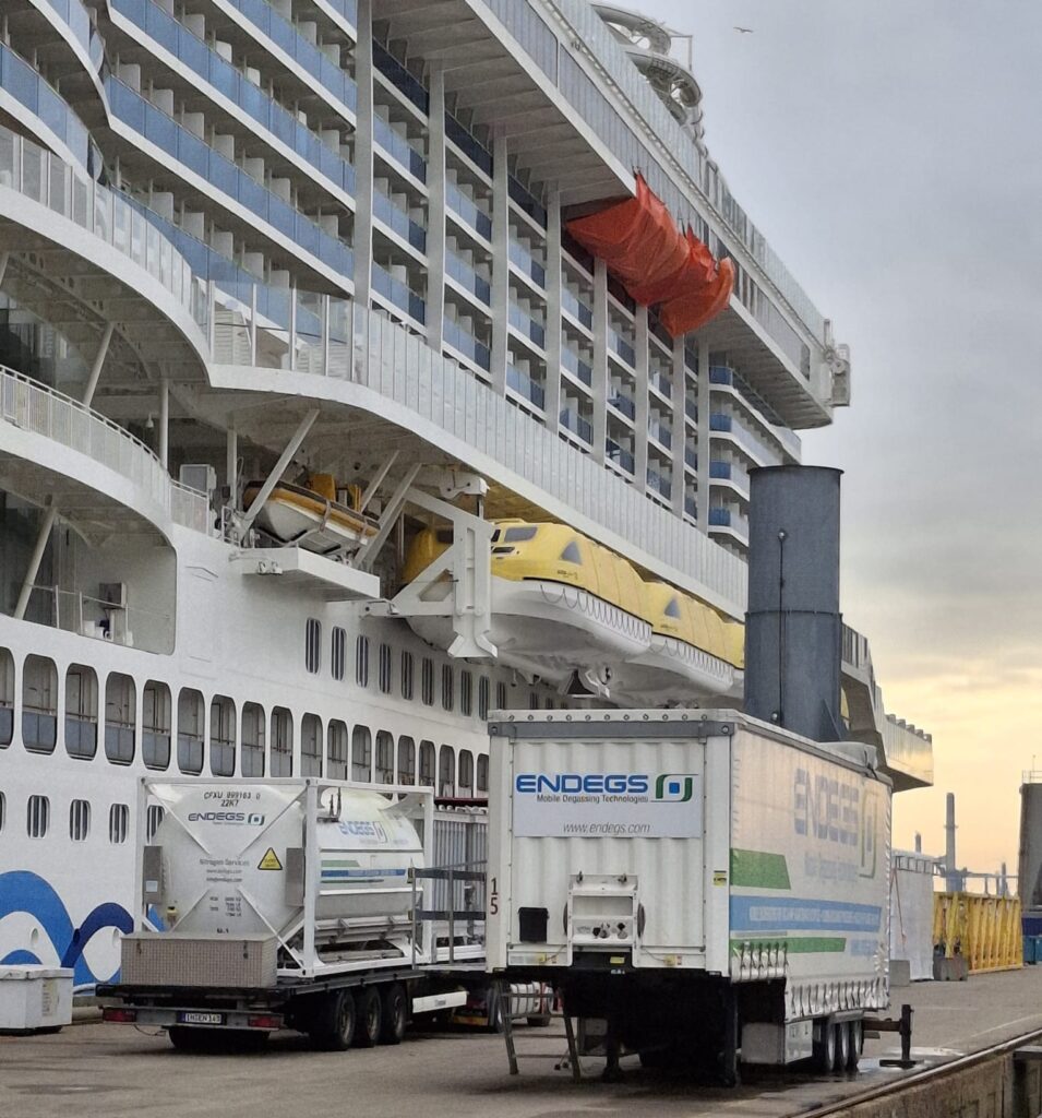 Entgasung Kreuzfahrtschiff