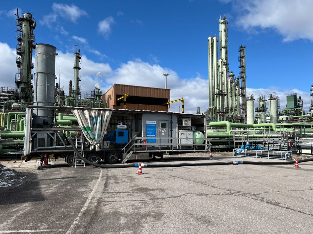 Entgasung bei einem Turnaround in einer Chemieanlage